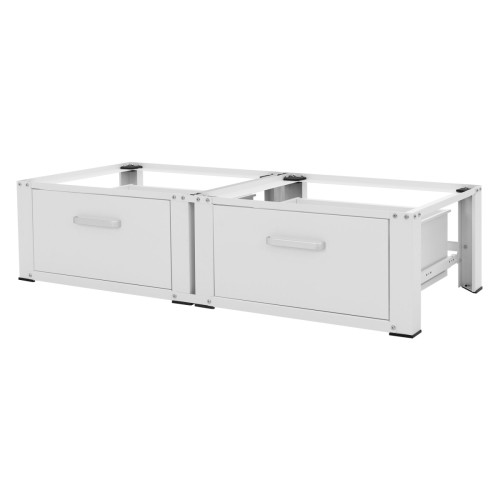 ML-Design - Socle machine à laver double avec tiroirs base sèche-linge blanc 150 kg/support ML-Design  - Accessoires Appareils Electriques