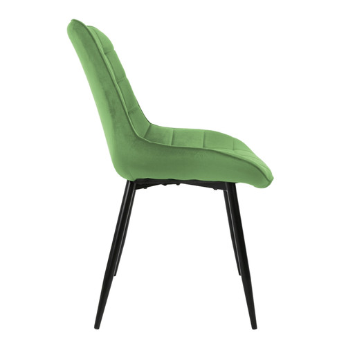ML-Design Lot 4x chaises de salle à manger/salon rembourrée velours vert sauge fauteuils