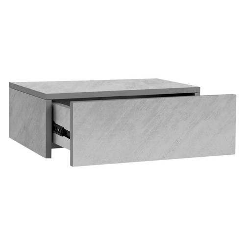 ML-Design Table de nuit suspendue 46x30x15 cm gris/imitation béton en MDF avec tiroir ML-Design