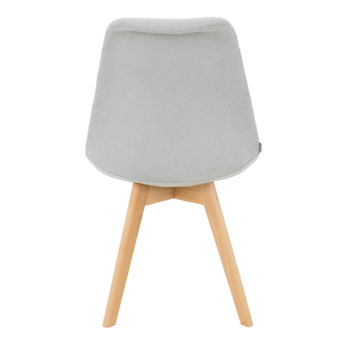 Chaises Ensemble de 4 chaises de salle à manger, chaise rétro scandinave tapissée  ML-Design