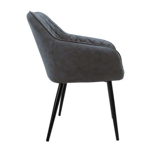 ML-Design Lot 6x chaises de salle à manger fauteuils salon matériau synthétique anthracite