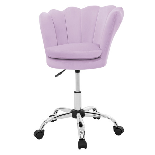 ML-Design - Fauteuil de bureau à roulettes violet clair hauteur réglable chaise en velours ML-Design  - ML-Design