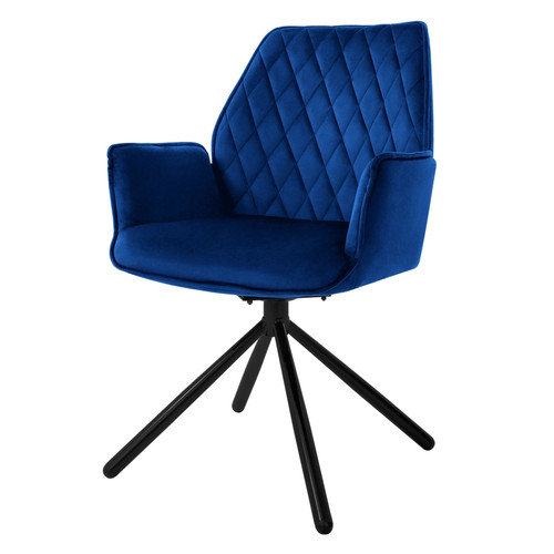 ML-Design - Chaise de salle à manger pivotante Chaise à accoudoirs 180 degrés pivotant Chaise de salon velours ML-Design  - Salon, salle à manger