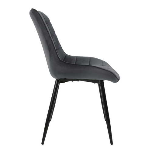 ML-Design Lot de 6 chaises de salle à manger cuisine anthracite en velours pied en acier