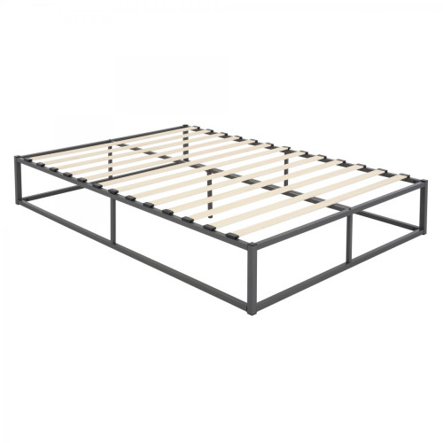 ML-Design - Cadre de lit en acier sommier à lattes anthracite chambre à coucher 140 x 200 cm - Cadres de lit