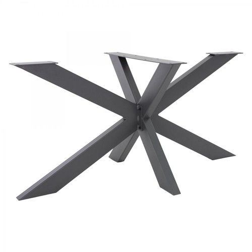 ML-Design Pied de table Spider métal anthracite industriel piètement meuble 78x71x150 cm