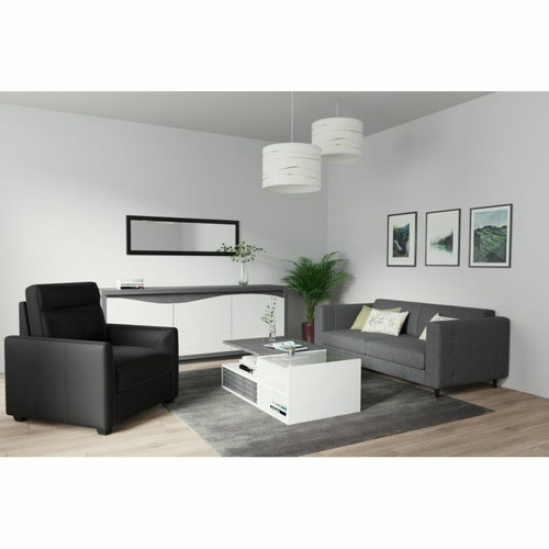 Modern Living - Table basse VERTIGO blanc/chêne gris - Tables basses Rectangulaire