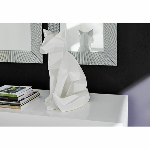 Modern Living - Statue origami H51 cm RENARD Blanc Modern Living   - Statues Blanc
