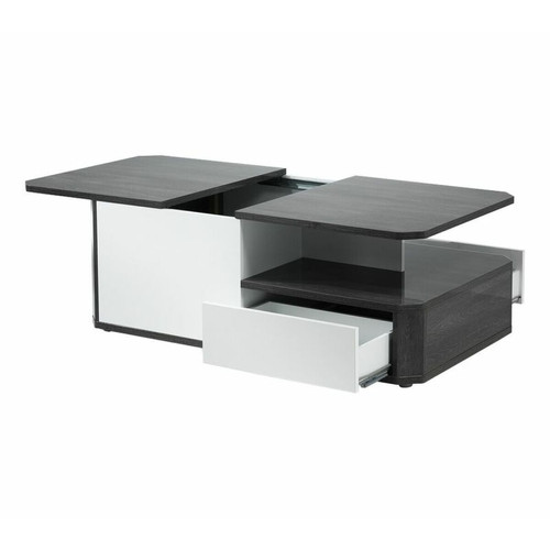 Modern Living Table basse L.117 MATERA Blanc/imitation chêne gris