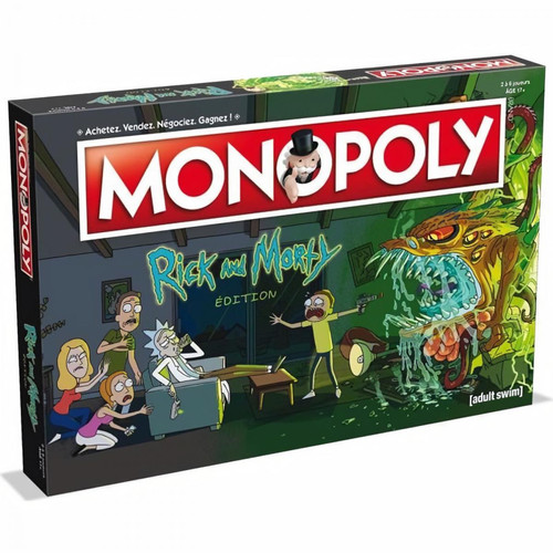 Monopoly - MONOPOLY - Rick et Morty - Jeu de societé - Version française Monopoly   - Monopoly