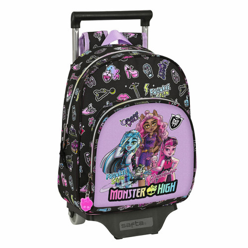 Monster High - Cartable à roulettes Monster High Creep Noir 28 x 34 x 10 cm Monster High  - Mobilier de bureau