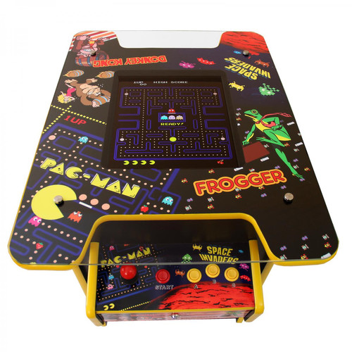 Monstershop - MonsterShop - Table Cocktail Style Borne d'Arcade comprenant 60 Jeux Classiques, 64cm x 73cm x 93cm - Console retrogaming