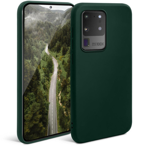 Moozy - Moozy Minimalist Series Coque en silicone pour Samsung S20 Ultra, vert nuit – Finition mate fine et souple en TPU Moozy  - Accessoire Smartphone
