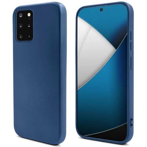 Moozy - Moozy Lifestyle. Coque en silicone pour Samsung S20 Plus, bleu nuit – Coque légère en silicone liquide avec finition mate et doublure en microfibre douce, coque en silicone de qualité supérieure Moozy  - Coque, étui smartphone