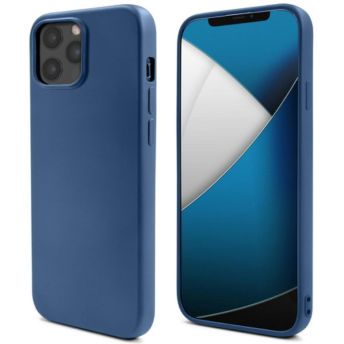 Moozy - Moozy Lifestyle. Coque en silicone pour iPhone 13 Pro Max, bleu nuit – Coque légère en silicone liquide avec finition mate et doublure en microfibre douce, coque en silicone de qualité supérieure Moozy  - Coque, étui smartphone
