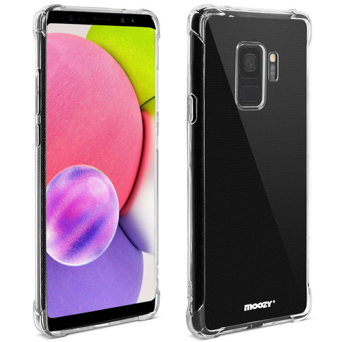 Coque, étui smartphone Moozy Moozy Coque en silicone anti-choc pour Samsung S9 - Coque de téléphone transparente et transparente en TPU souple