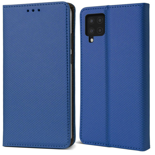 Moozy - Moozy Étui à rabat pour Samsung A22 4G, bleu foncé – Étui portefeuille à rabat magnétique intelligent avec porte-cartes et support, emplacements pour cartes de crédit, fonction béquille Moozy  - Accessoire Smartphone