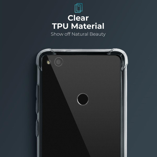 Moozy Moozy Coque en silicone anti-choc pour Huawei P8 Lite 2017 - Coque de téléphone transparente et transparente en TPU souple