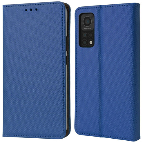 Coque, étui smartphone Moozy Moozy Case Flip Cover pour Xiaomi Mi 10T 5G et Mi 10T Pro 5G, Bleu foncé - Étui à rabat magnétique intelligent avec porte-carte et support