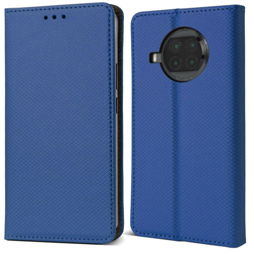Coque, étui smartphone Moozy Moozy Case Flip Cover pour Xiaomi Mi 10T Lite 5G, Bleu foncé - Étui à rabat magnétique intelligent avec porte-carte et support