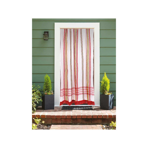 Morel - Rideau de porte moustiquaire en toile multicolore Rouge 140 x 225 cm - Morel Morel  - Moustiquaire Fenêtre