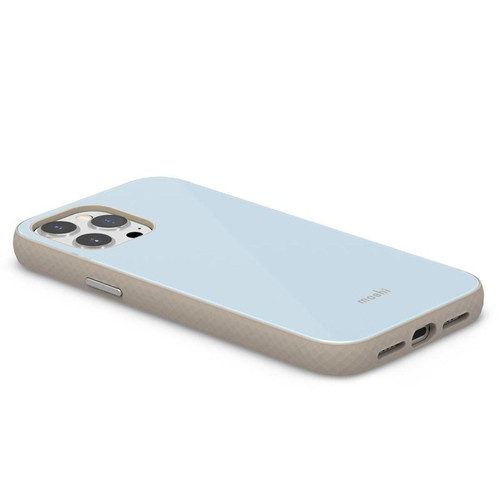 Coque, étui smartphone Moshi iGlaze - Coque Hybride Premium pour iPhone 13 Pro Max (système SnapTo) (Bleu Adriatique)