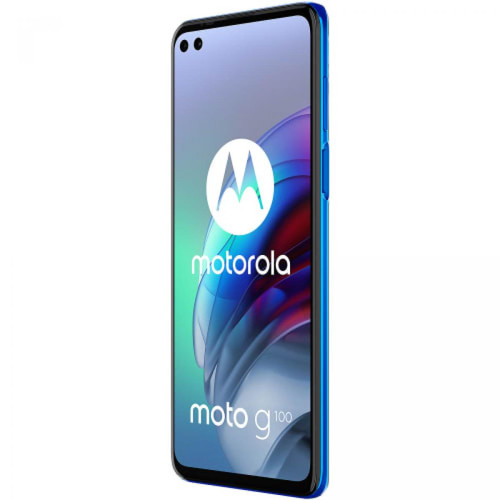 Motorola G100 Téléphone Intelligent 6.7" FHD+ Qualcomm Snapdragon 870 8Go 128Go Android 10.0 Bleu