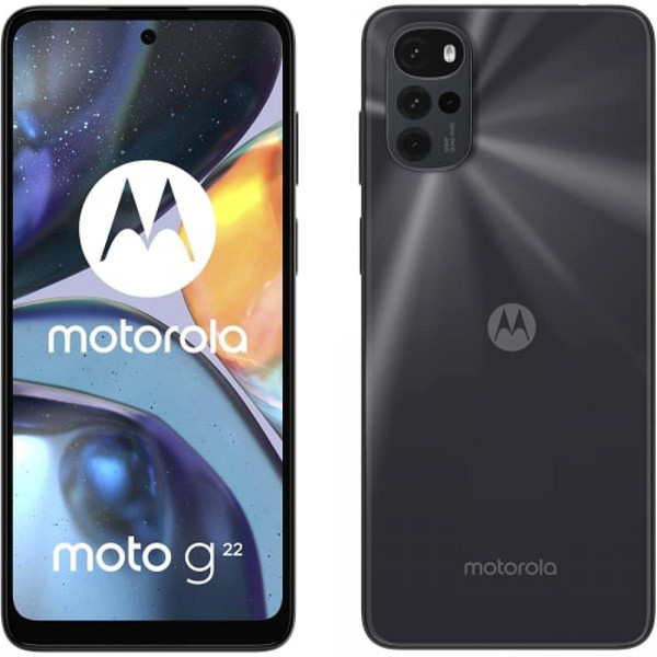 Smartphone Android Motorola Moto G22 Téléphone Intelligent 6.5" HD+ MediaTek Helio G37 4Go 128Go Android 12 Noir