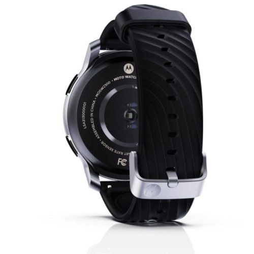Motorola Watch 100 Montre Connectée 42mm Résistante à l’Eau Accéléromètre GPS SpO2 Noir Fantôme