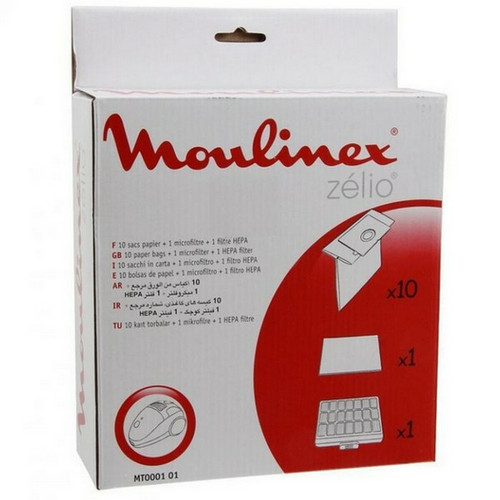 Moulinex - Sacs aspirateur zelio par 10 + filtres pour Aspirateur Moulinex  - Sacs aspirateur