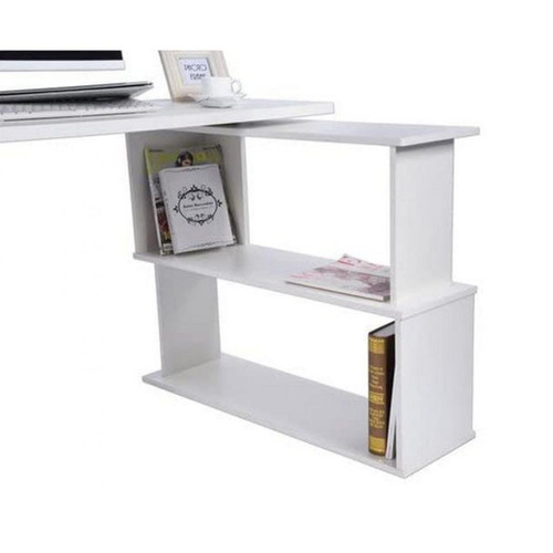 Mpc - Bureau blanc en forme de L 120 x 74 x 90 cm (LxHxP Mpc  - Mobilier de bureau