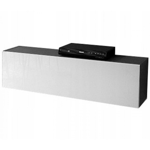 Mpc - Meuble suspendu noir et  blanc 105 x 30 x 32 cm - Bonnes affaires Meuble TV Blanc