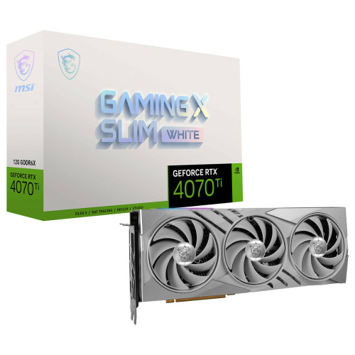 Msi - GeForce RTX 4070 Ti GAMING X SLIM WHITE 12G Msi  - NVIDIA GeForce RTX 4070