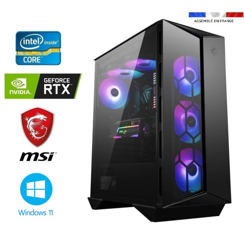 Msi - PC Gamer I9-13900KF + Watercooling - RTX 4060 8GO GAMING X - 32GO RAM - SSD 1To + HDD 4To - MSI MPG Gungnir 110R - Windows 11 - Bonnes affaires PC Fixe Gamer