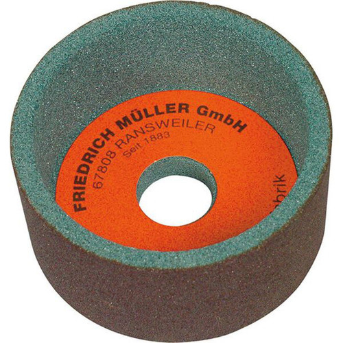 Muller - Meule boisseau en carbure de silicium, Dimensions : 100 x 50 x 20* mm, Grain 80, Dureté K - Accessoires meulage