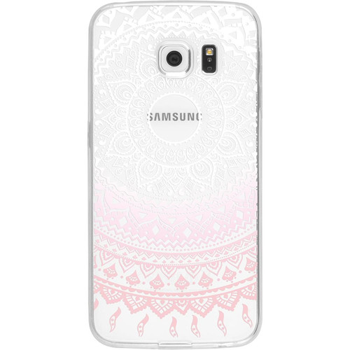Coque, étui smartphone mumbi Coque de protection pour Samsung Galaxy S6 Edge TPU gel silicone blanc Motif Mandala Griffonnage