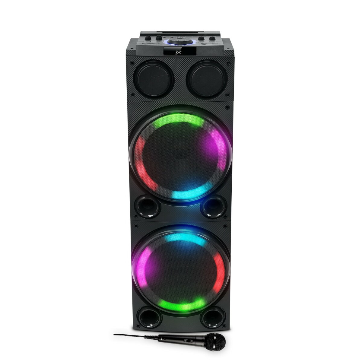 Enceinte Sono Party Box Muse M-1982 DJ - 600W - Ambiance Effet LED multicolore - USB/Bluetooth / Entrées AUX/Micro/Guitare