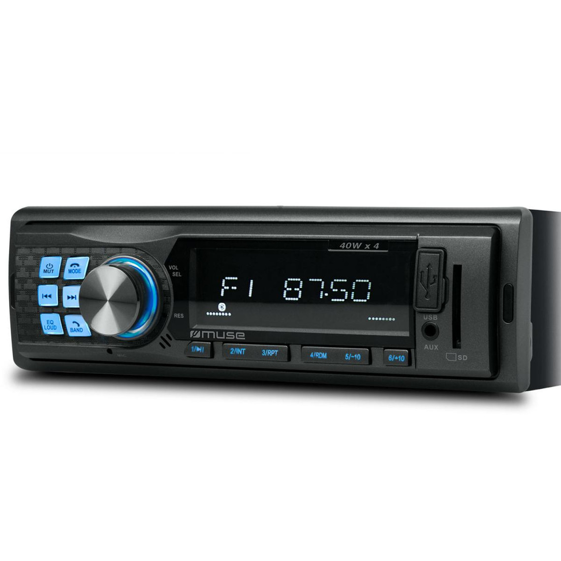 Radio Muse Autoradio Muse M-195 BT 160 Watts  - FM stéréo - Port USB - Micro SD / Prise auxiliaire / Bluetooth 4 x 40 watts