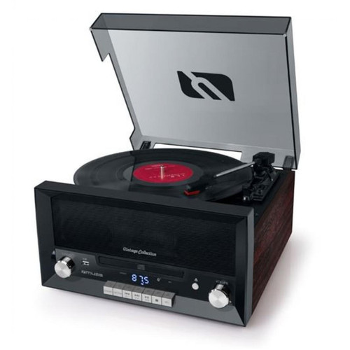 Muse - Chaine micro système CD avec platine vanille Muse MT 116 WS Noir - Muse