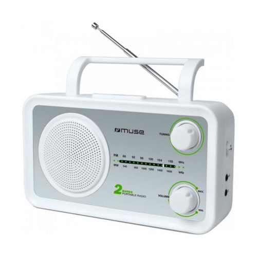 Muse - Radio portable analogique blanc - m06sw - MUSE Muse  - Objets connectés