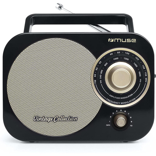 Muse - radio Portable Analogique FM Noir Muse  - Enceinte et radio Muse