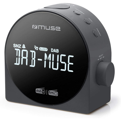 Muse - radio réveil DAB+ FM AUX avec double alarmes noir Muse  - Radio-Réveil Radio