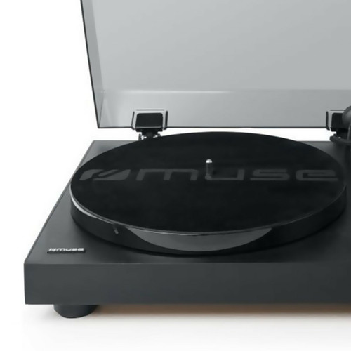 Muse Platine vinyles Muse MT-105 B avec Fonction d'arrêt Automatique et Adaptateur d'enregistrement 45 TR/Min Noir MT-105B