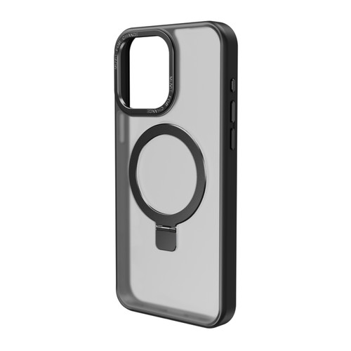 Muvit - Muvit Coque pour iPhone 15 Pro avec Anneau Fonction Stand MagSafe Noir Muvit  - Accessoire Smartphone Muvit
