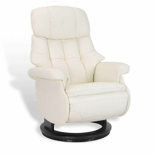 My New Design - COSY - Fauteuil de Relaxation Design avec Pouf Intégré - Cuir Blanc My New Design  - fauteuil butterfly Fauteuils