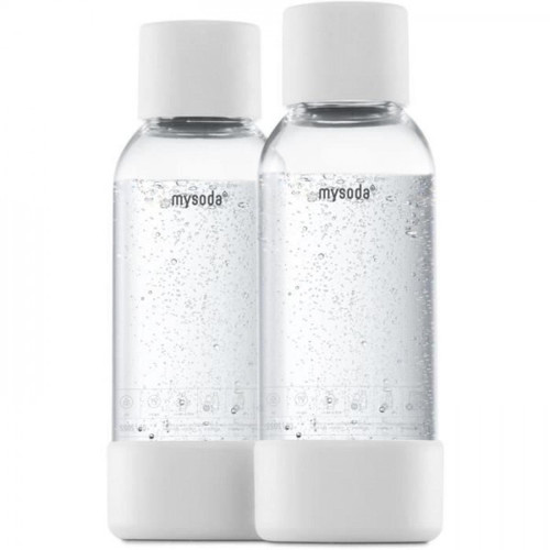 Mysoda - Machine a Soda MYSODA - Pack de 2 bouteilles White PET et Biocomposite 0,5L - Machine à soda