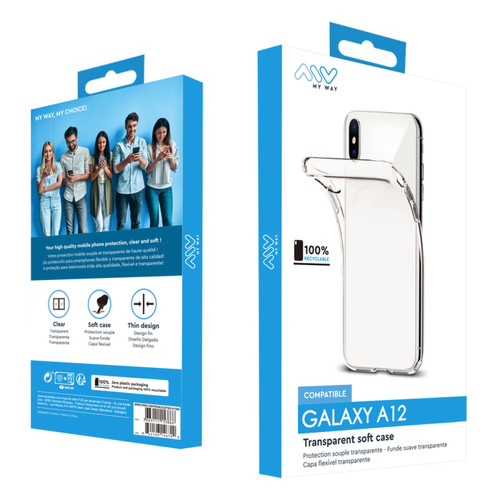 Coque, étui smartphone Myway Coque pour Samsung Galaxy A12 / A12S Souple en TPU Transparent