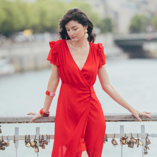 Naf Naf - L'Affectueuse robe longue - boutique rouge