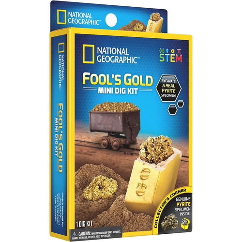 National Geographic Us - Ensemble National Geographic - Fool's Gold - Extraire l'or des fous (Impulse Mini Dig Fool's Gold) National Geographic Us  - Kit d'expériences