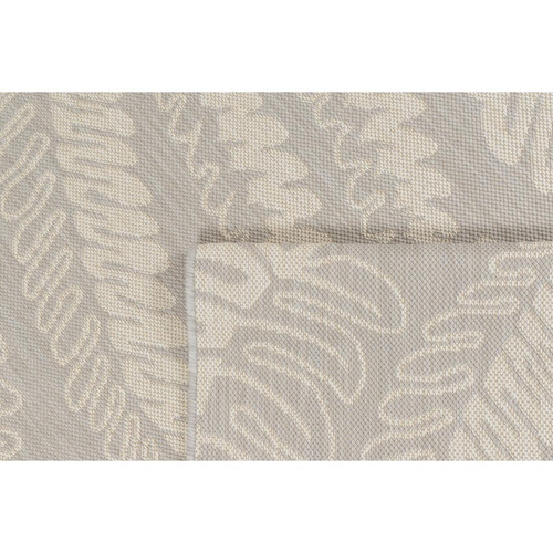 NAZAR Tapis motif feuilles de palmier gris - 120x160